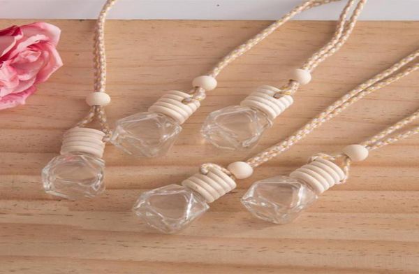 

diamond glass car diffuser bottles wooden cap plastic tip perfume fragrance 8ml empty glass container5361516