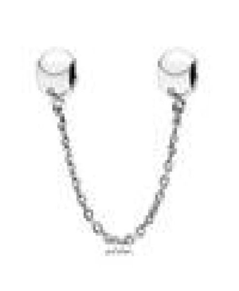 

heart alloy clip safety chain fashion women jewelry 925 silver plated for diy bracelet charm bead european style panza007279886411