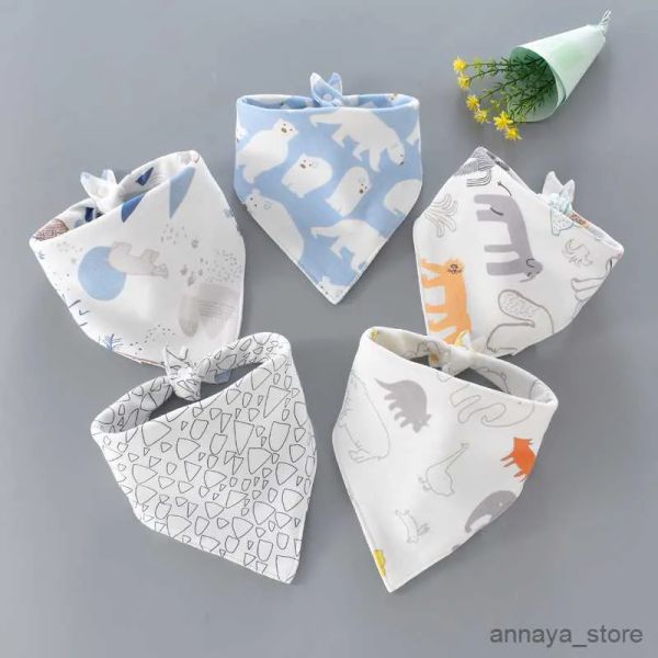 

bibs cloths baby bibs double cotton bibs print saliva towel baby boys girls feeding cotton bibs r230628 byl