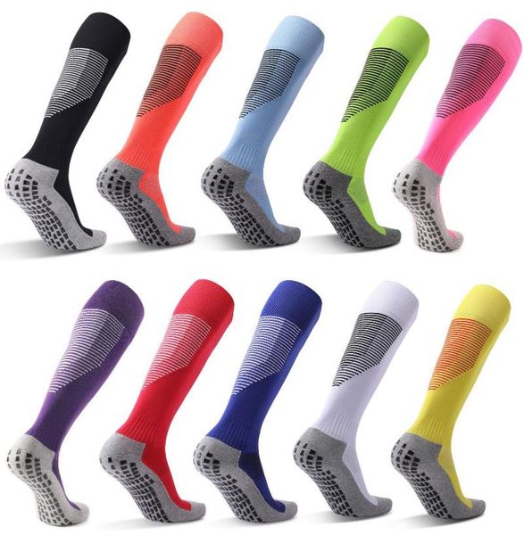 

cushion football socks over the calf non slip grip for soccer ski basketball cycling sports athletic compression knee8461441, Black