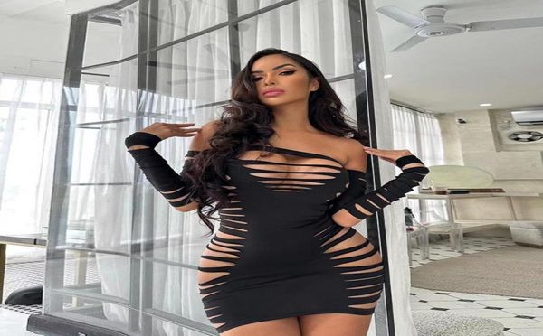 

casual dresses autumn women fashion solid hollow out dress elegant bodycon 2023 miniparty beach club streetwear5937199, Black;gray