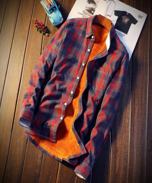 

mens casual autumn winter spring thick warm fleece cotton long sleeve shirt 5xl camisa masculina shirt men plaid flannel shirts6456670, White;black