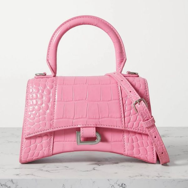 

classic handle hourglass clutch cross body bag women's small mens with shoulder strap luxury genuine leather designer crocodile pattern