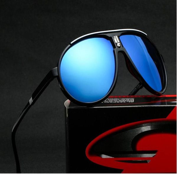 

brand carrera sunglasses men women vintage retro sports driving sun big frame colorful outdoor glasses eyewear uv400 c138designer 2294175, Black