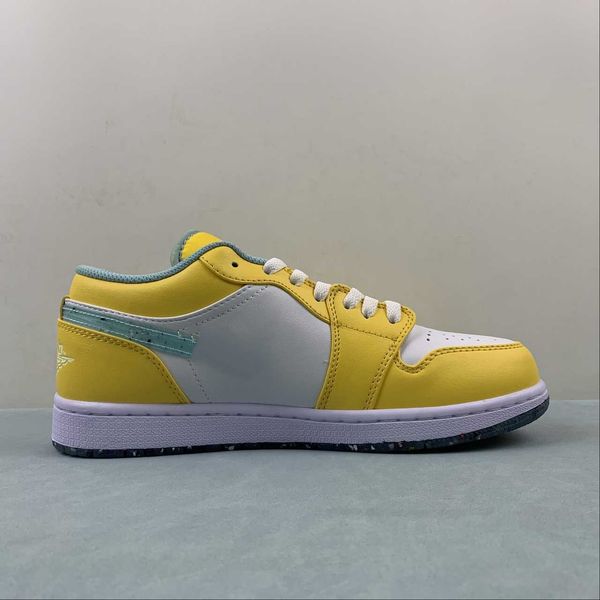 

original jumpman 1s low men women shoes yellow white green designer basketball shoes outdoor sneakers size available fast delivery with box