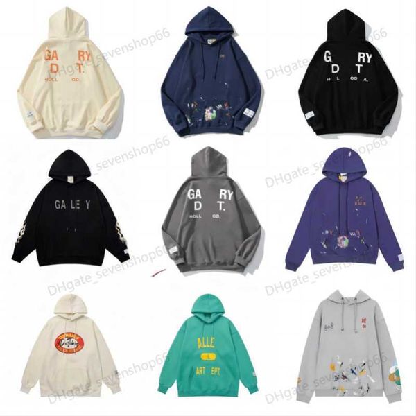 

men's hoodies sweatshirts hoodie designer galleries depts gary painted graffiti used letters printed loose casual fashion men and women, Black