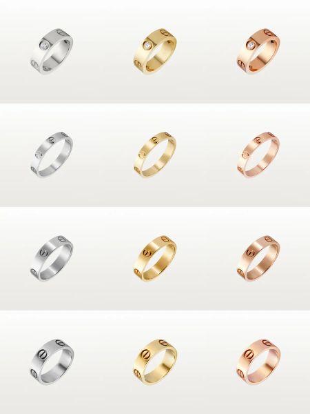 

2023 love screw ring classic luxury designer jewelry women band rings titanium steel alloy gold-plated fashion accessories never fade not, Silver