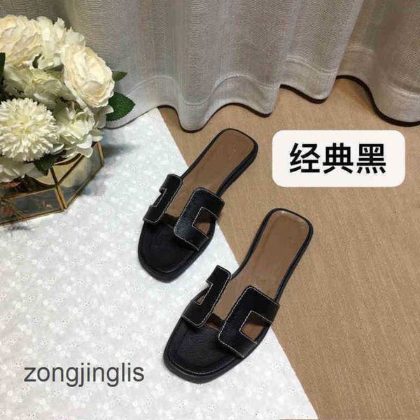 

h beacin h-shaped slippers slipper classic oran sandals for women shoes slipper summer wear leather flat bottomed witthick heiu2f