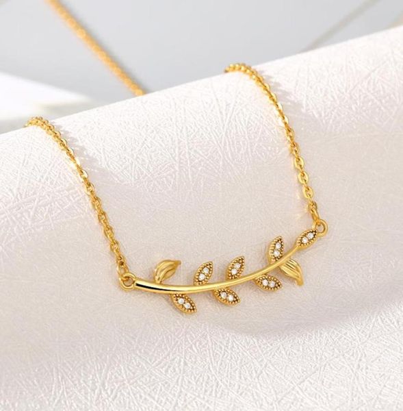 

pendant necklaces etcavce crystal leaf sweater chain necklace pendants rose gold leaves choker gifts jewelry fashion for women sta6429380, Silver