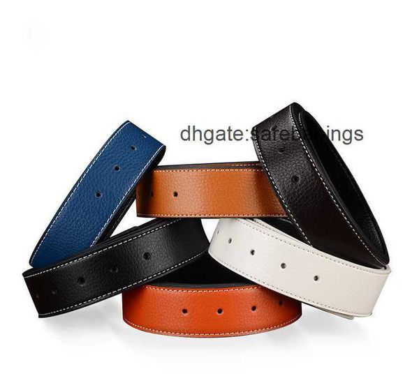 

business belts mens belt fashion men genuine leather black belts women big gold buckle smooth womens classic casual ceinture with box72-15, Silver