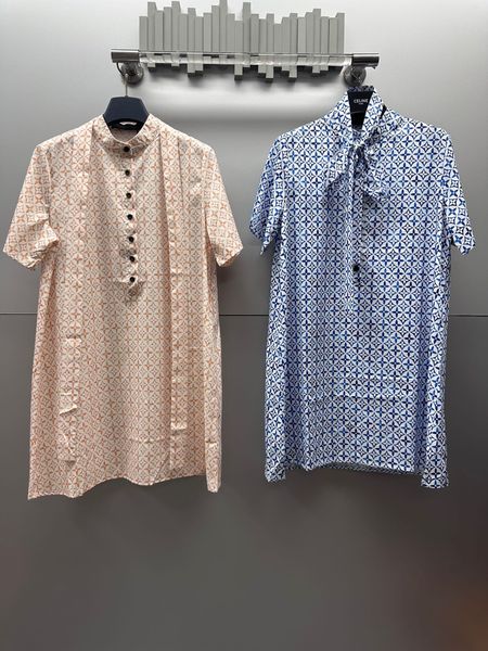 

fashion long bow neck shirt dress for women 2023 summer casual short sleeve button up printting oversized midi dressed, Black;gray