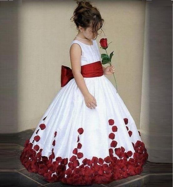 

new style charming flower girl dress ball gown princess pageant prom party special occasion children gown first communion dress yy4109954, White;red