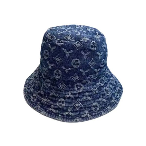 

love v luxury classic wide brim hats for women designer denim bucket hat fashion summer men sun hat outdoor casquette fallow caps mens women, Blue;gray