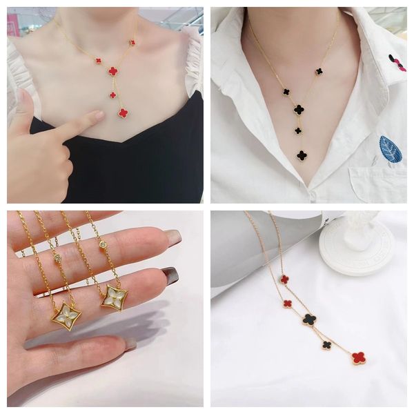 

fashion designer jewelry classic 4/four leaf clover two-sided locket necklace highly quality choker chains plated gold girls gift no, Silver