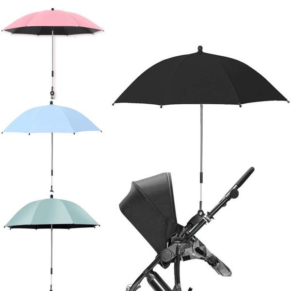 

stroller parts accessories universal baby stroller folding umbrella uv protection rainproof infant stroller cover degrees adjustable sunshad