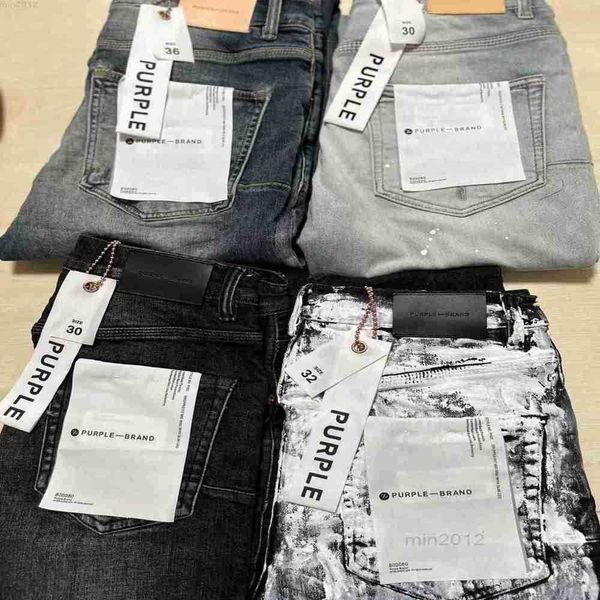 

2023 purple-brand jeans genuine medn designer antiaging slim fit casual jeans, Blue