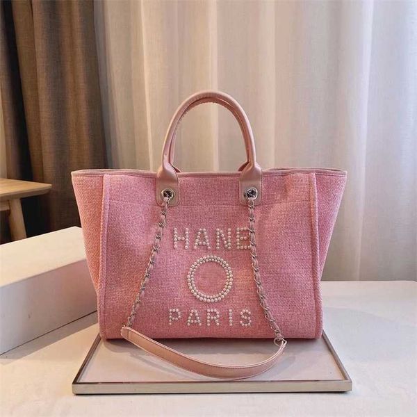 

60% off designer new xia xiaoxiangfeng candy pearl beach handmade high capacity mommy shopping women's bag