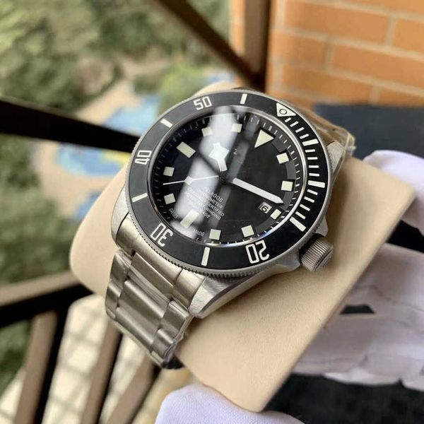 

superclone pelagos watch for men mechanical movement wristwatches 4n0e titanium bezel sapphire mirror jason007 uhr montre de luxe with box, Slivery;brown