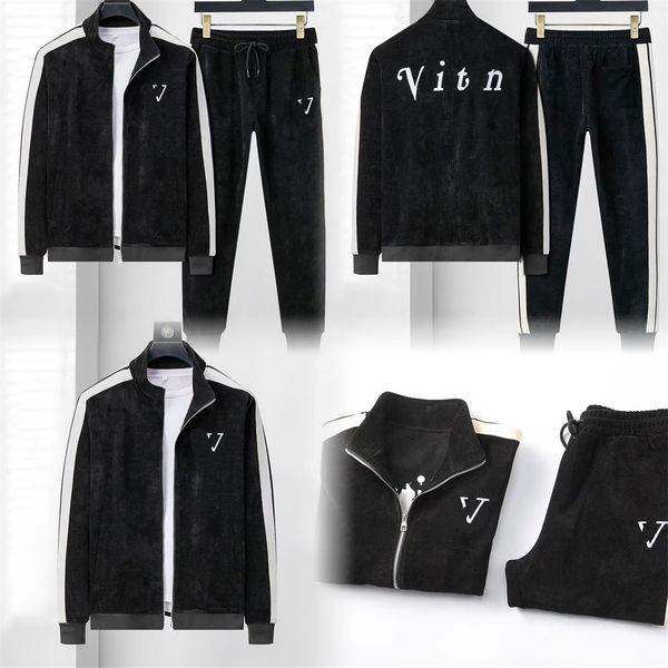 

2023 designers new mens tracksuits fashion brand men suit spring autumn men's two-piece sportswear casual style suits 92, Gray