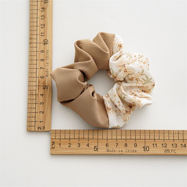 

fashion blogger designer jewelry fragmented solid color pair gentle tie large intestine hair ring fabric loop women's versatile elastic, Golden;silver