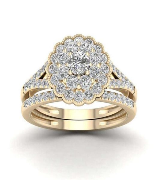 

choucong new arrival vintage jewelry couple rings 925 sterling silvergold fill 5a cubic zircon promise popular women4127025, Slivery;golden