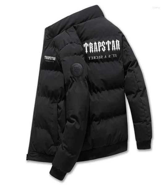 

men's jackets 2022 printed padded jacket men autumn and winter warm windproof short with mandarin collar large6321184, Black;brown