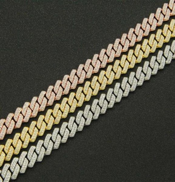

mens necklaces hip hop chains crystal diamond necklace for womens hiphop gold silver men women cuban chain necklace full diamond d2337562
