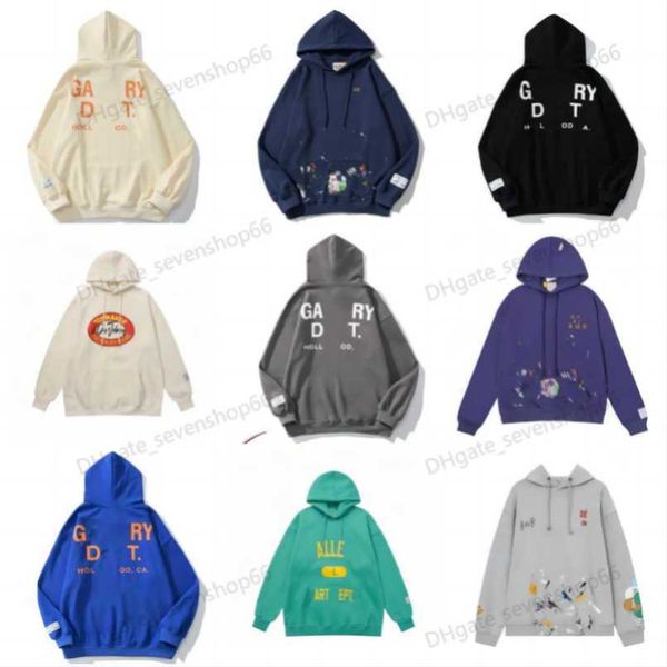 

designer american womens galleryes depts streetwear hoodies sweater fashion cotton mens loose long sleeve clothing high street printed clot, Black