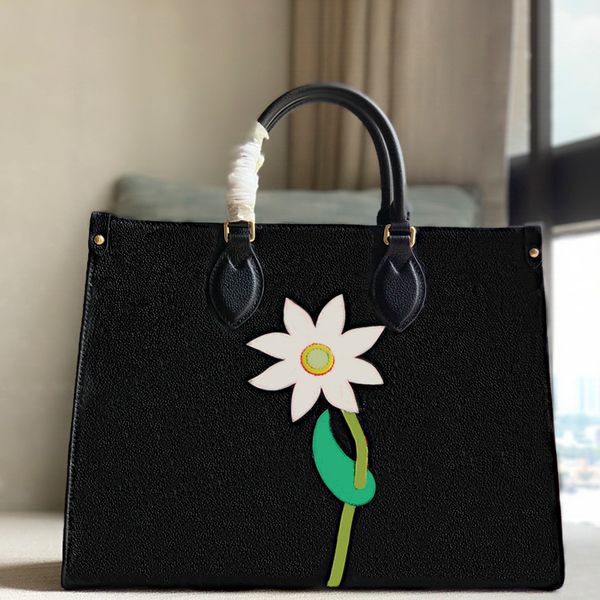 

designer shopping bag onthego geunine leather tote 35cm l46416