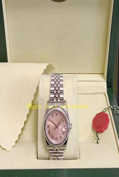 

20 style real po with box ladies watches women 31mm pink dial yellow gold stainless steel bracelet folding clasp automatic wris7446812, Slivery;golden