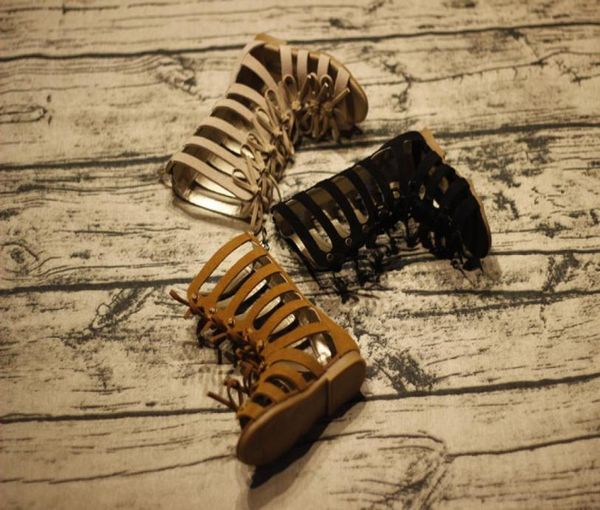 

girls roman sandal kids bows hollow weave flat sandal shoes children highboot campagus boots girl gladiator sandals shoe 2636 613731171, Black;red