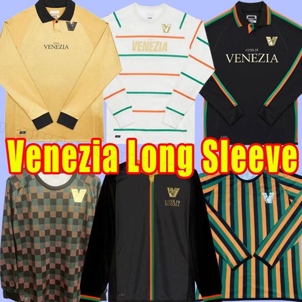 

long sleeve 23 24 venezia gold soccer jerseys fc home aramu forte peretz heymans tessmann crnigoi 2023 2024 di mariano ceccaroni fiordilino, Black;yellow