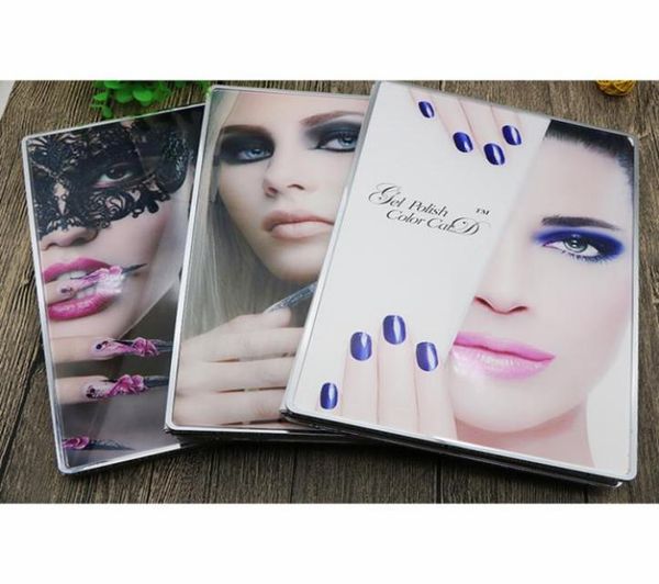 

nail art book acrylic nail gel polish display card color board salon manicure tools with full nail tips5011505