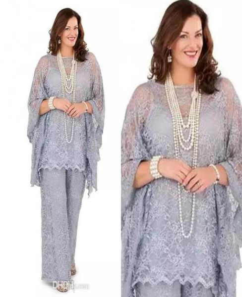 

plus size mother dresses jewel neck appliqued long sleeves pants suit wedding guest gowns custom made mother of the bride dresses5885016, Black;red