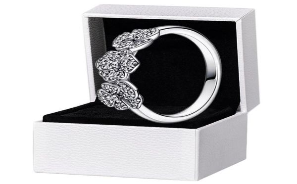 

triple pansy flower ring women 925 sterling silver wedding jewelry for cz diamond girlfriend gift rings with original box set8252649, Slivery;golden