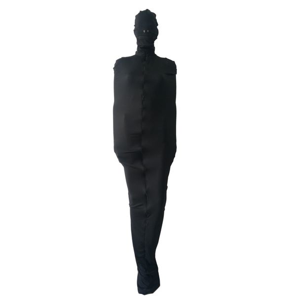 

costumes & cosplay fetish catsuit bodybag zentai sleeping bag full tight bodysuit lycar mummy bag stage props removable mask punching nostri, Black