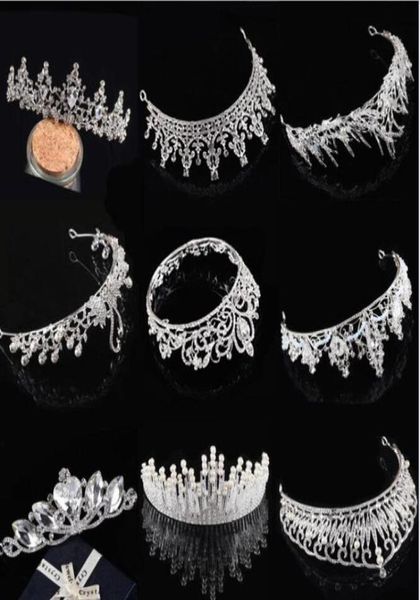 

sparkly rhinestone crystal wedding party prom homecoming crowns band princess bridal tiaras hair accessories fashion7535974, Silver
