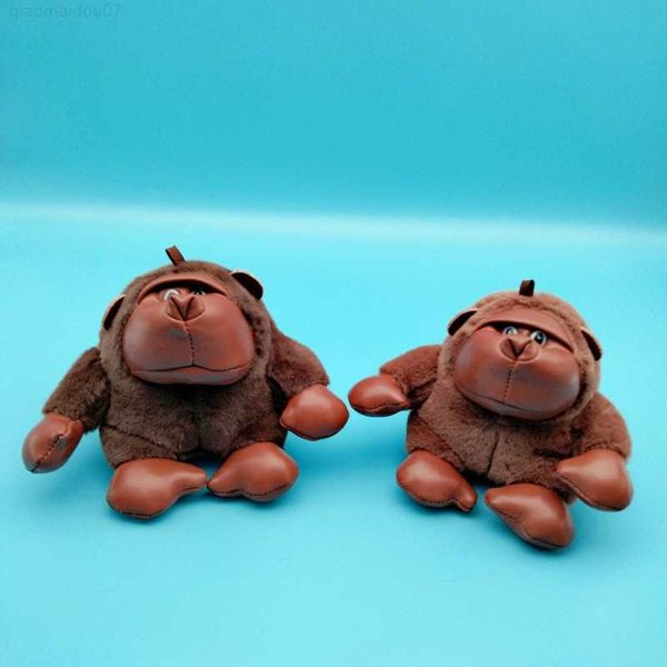 

key rings zk20 king kong gorilla plush keychain children's backpack small pendant decorations grabber doll toys doll key ring toy for k, Slivery;golden