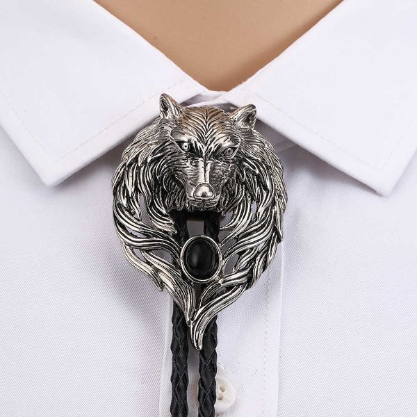 

bolo ties wolf heads bolo tie american art indiansa stone necklace bolo tie for man woman cowboy eye shape stone hkd230719, Red