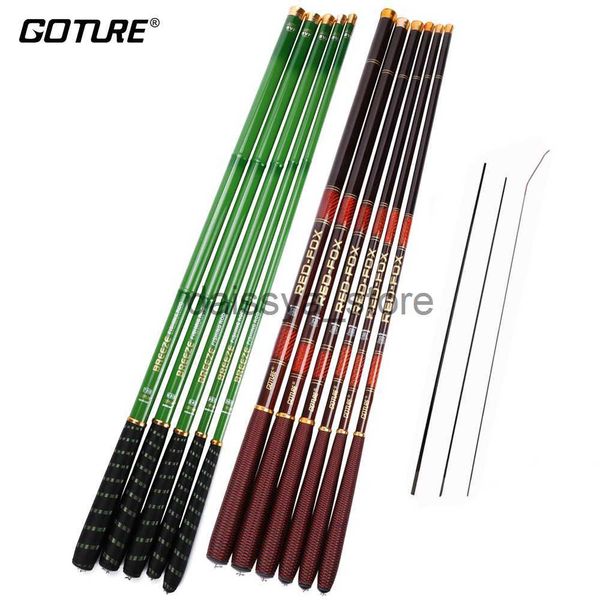 

boat fishing rods goture breeze/red-fox stream telescopic fishing rod carbon fiber tenkara fishing pole carp rod 3.6m 4.5m 5.4m 6.3m 7.2m x0