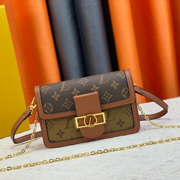 

luxury brand selling fashion women's shoulder crossbody bag high-quality hardware genuine leather aging fabric holiday gift recommendat