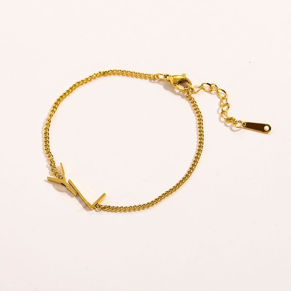 

designer gold chain bracelet womens bracelets love jewelry luxury letter pendant y bracelet for women charm earring wedding, Golden;silver