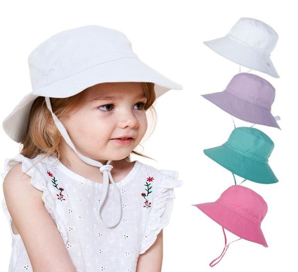 

16 colors baby summer outdoor fisherman039s hat kids children sun beach caps lovely lace princess infants girl sunscreen hats m8052111, Yellow