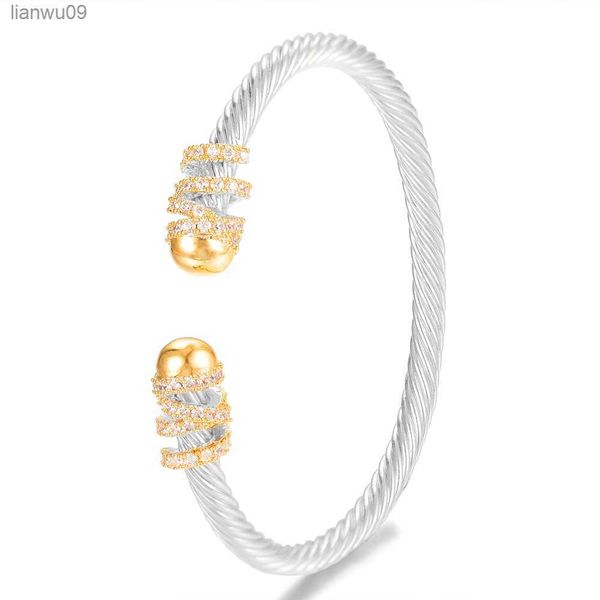 

jewelry 2023 fashion bangle luxury bracelet stainless steel interweaving cool india jewelery for women wedding unique chain link l230704, Black