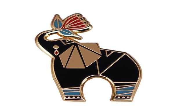 

cartoons bohemian african elephant brooch pins enamel metal badges lapel pin brooches jackets fashion jewelry accessories6633836, Blue