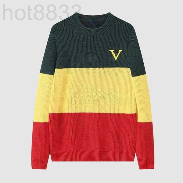 

men's sweaters designer new trend and women's three color striped sweater, knitwear , fashionable v5ul