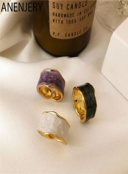 

antique 925 sterling silver irregular drop glaze gold color rings for women elegant party jewelry 2020 new sr9618505984