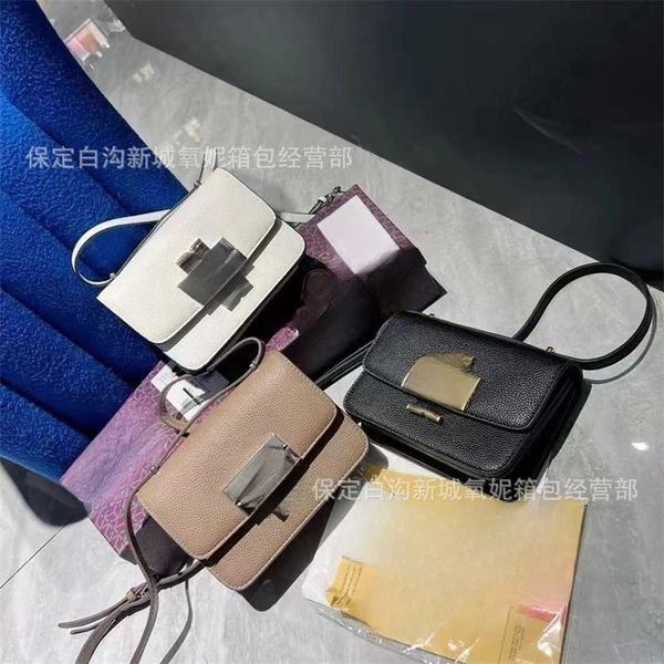 

65% off 2023 new bagbag designer tb lychee patterned for women in new golden brick tofu one shoulder crossbody trendy small square bag