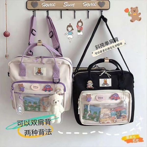 

school bags japanese style for teenage girls preppy tote bag nylon backpack women shoulder mochila feminina bagpack sac 230720