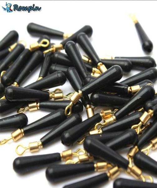 

rompin 30pcslot fishing copper rubber float rest gear block rotation drift fishing floats accessory bobber7669699